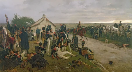 Der Morgen der Schlacht von Waterloo: Die Franzosen warten auf Napoleons Befehle, 1876